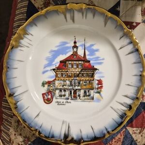 winterling schwarzenbach bavaria germany Porcelain Decorated Plate MINT